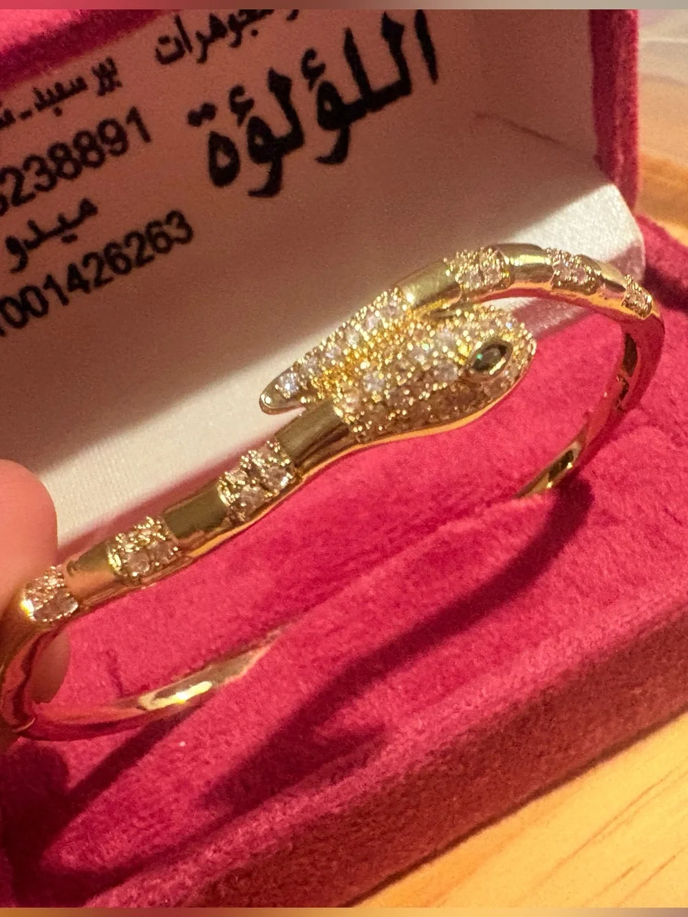 Snake cooper& Zirconium Bracelet Classic Nail Open Bangles